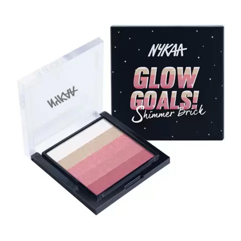 Nykaa Glow Goals! Shimmer Brick Highlighter Palette - Want it All!(7.5gm)