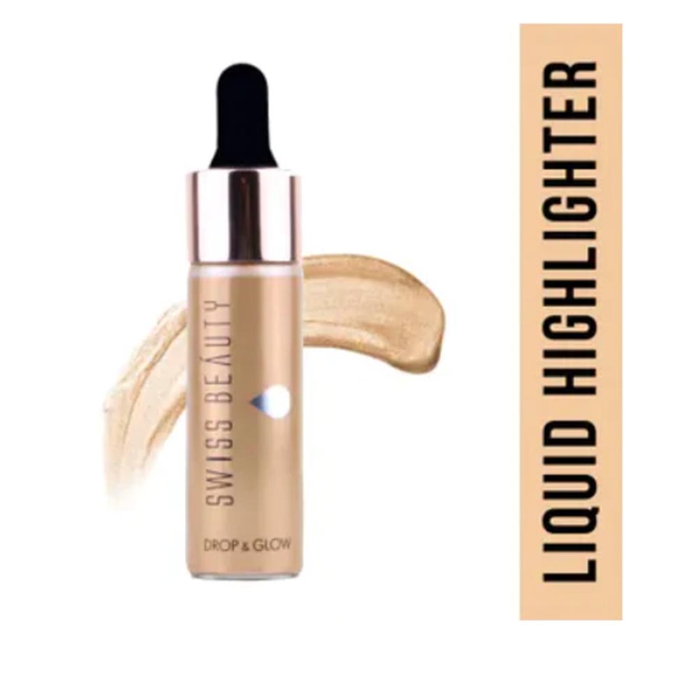 Swiss Beauty Drop and Glow Liquid Highlighter - 02 Gold(18ml)