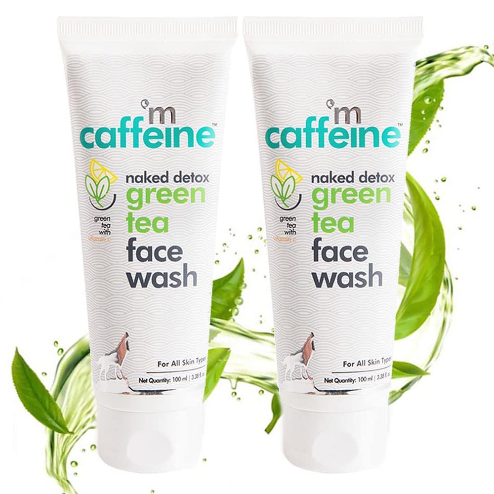 MCaffeine Vitamin C Green Tea Face Wash with Hyaluronic Acid - Dirt Removal Soap Free Face Cleanser(100ml)