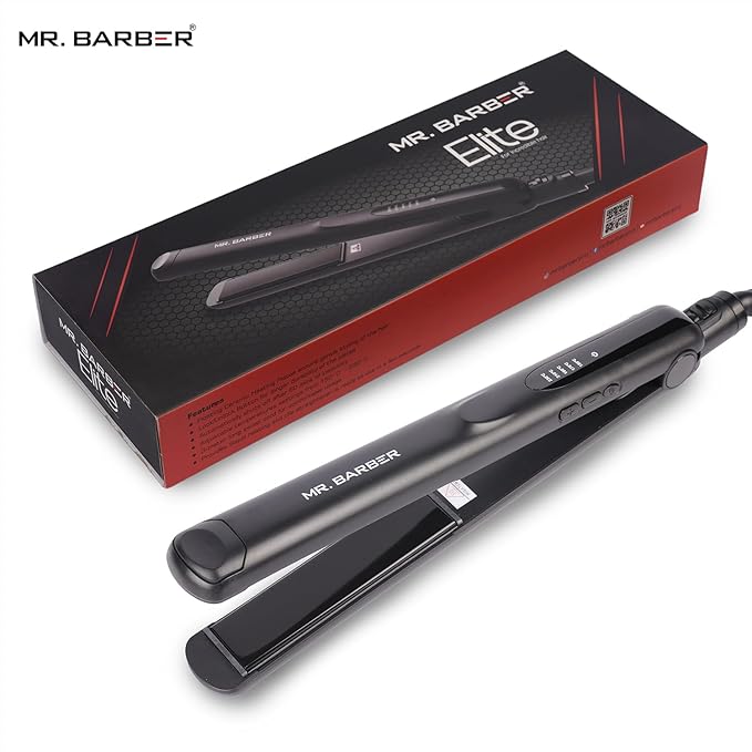 Mr. Barber Elite Hair Straightener With Supremely Advanced Technology & Automatic Sleep Mode (Black)