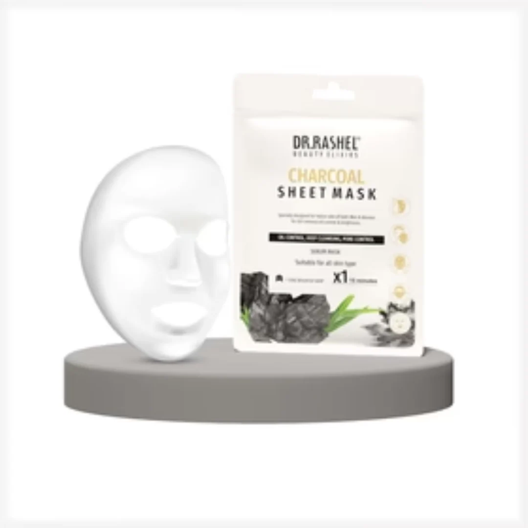 Dr. rashel Charcoal Sheet Mask with Serum Pack of 2