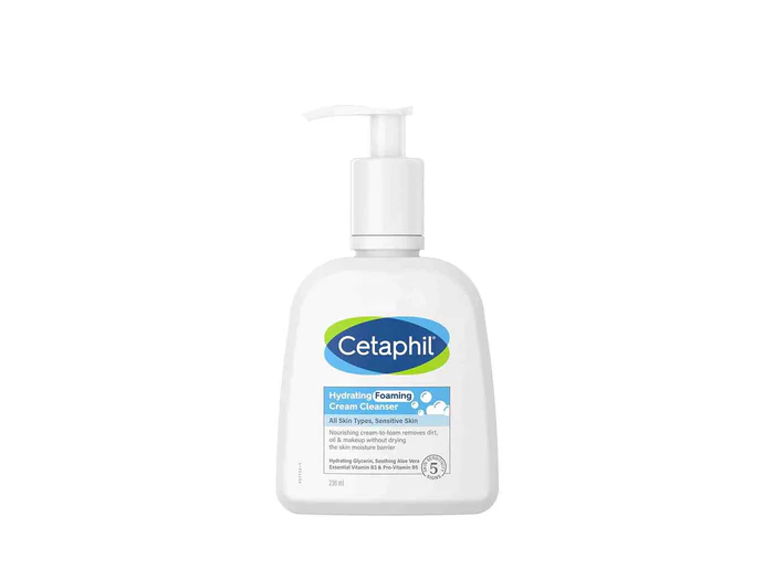 Cetaphil Hydrating Foaming Face Wash For Men, Cleanser With Niacinamide & Aloe Pollution Defense (236ml)