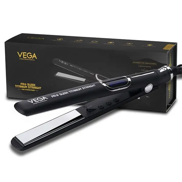 Vega professional Pro Sleek Titanium Straight Hair Straightener - VPPHS-02