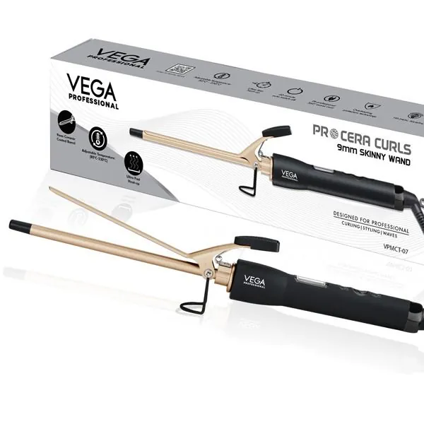 Vega  Professional Pro Cera Curls 9mm Skinny Wand - VPMCT-07