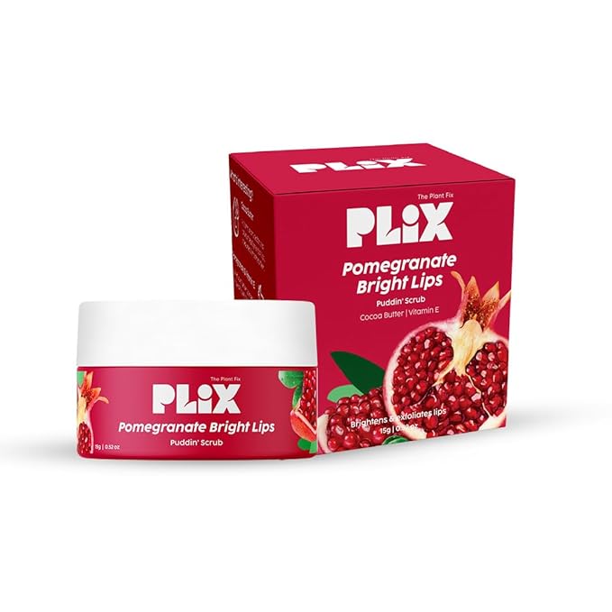 Plix Pomegranate Exfoliating Lip Scrub For Dark, Dry & Pigmented Lips