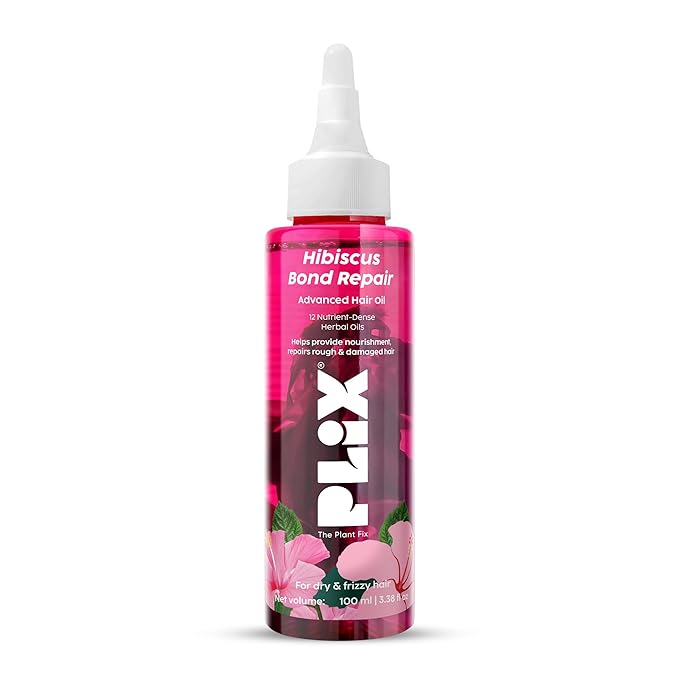 Plix Hibiscus Bond Repair Advanced Hair Oil | For Targeted Repair of Rough & Damaged Hair