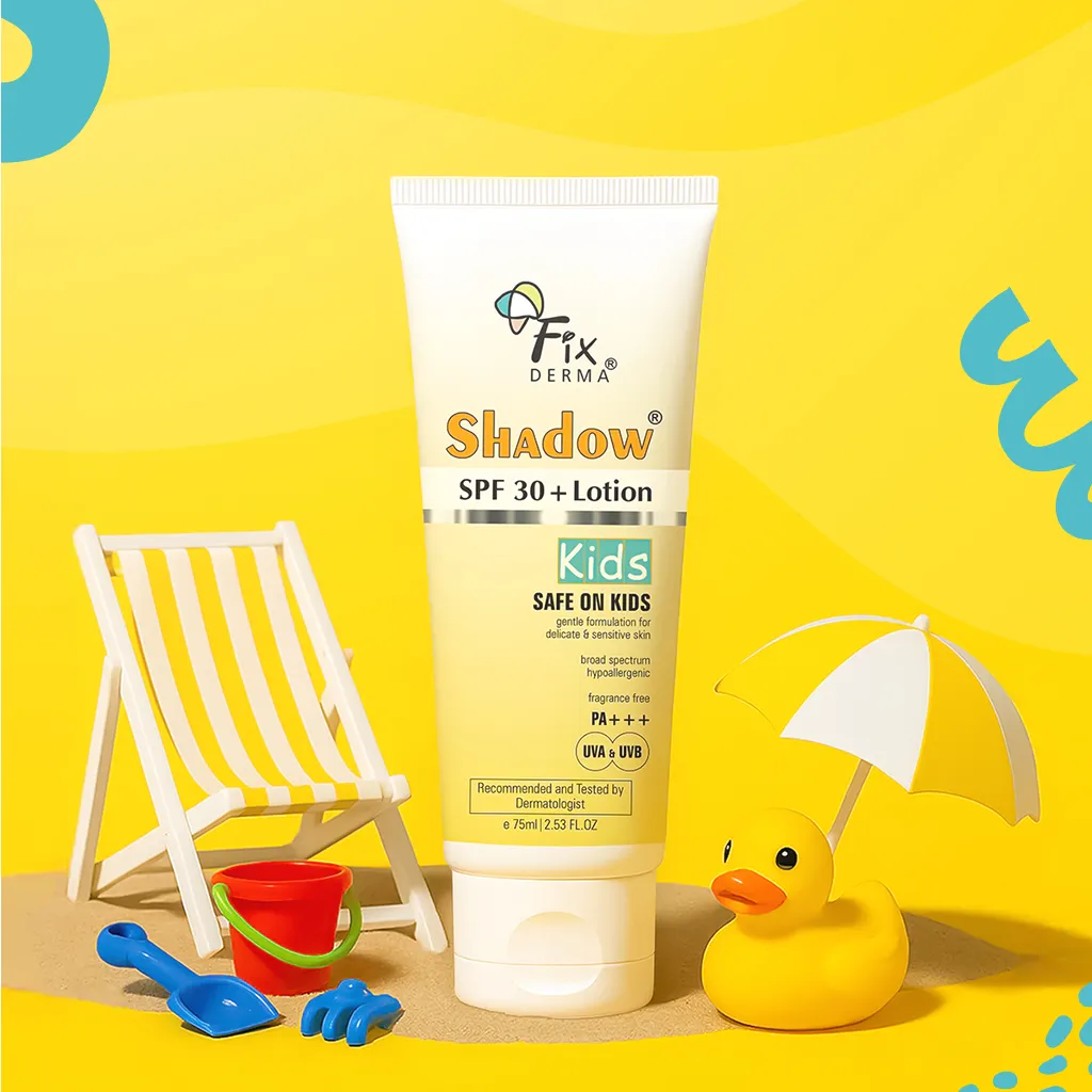 Fix Derma  Shadow Kids SPF 30+ Lotion 75g | A Hypoallergenic Sunscreen For Delicate Skin Of Kids