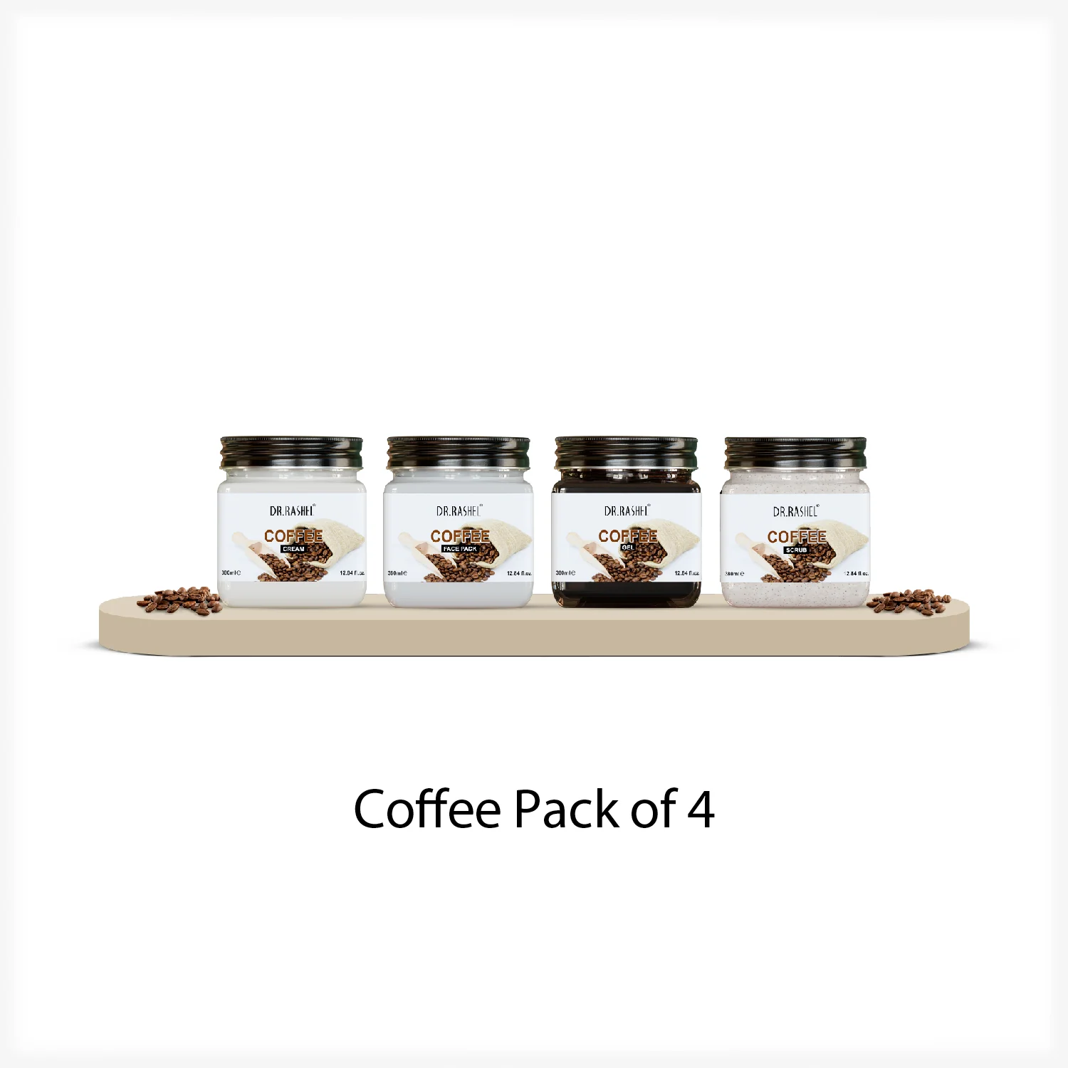 Dr. Rashel Coffee Pack of 4 (scrub, Gel, Cream & Facepack) 1520ml