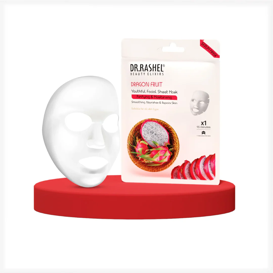 Dr. Rashel Dragon Fruit Sheet Mask with Serum Pack of 2