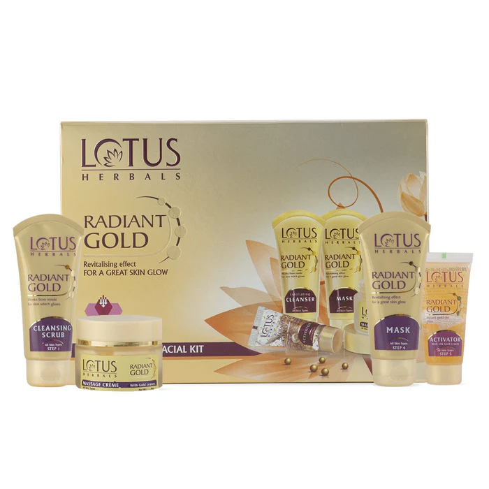 Lotus Herbals Radiant Gold Cellular Glow Salon Grade Facial Kit