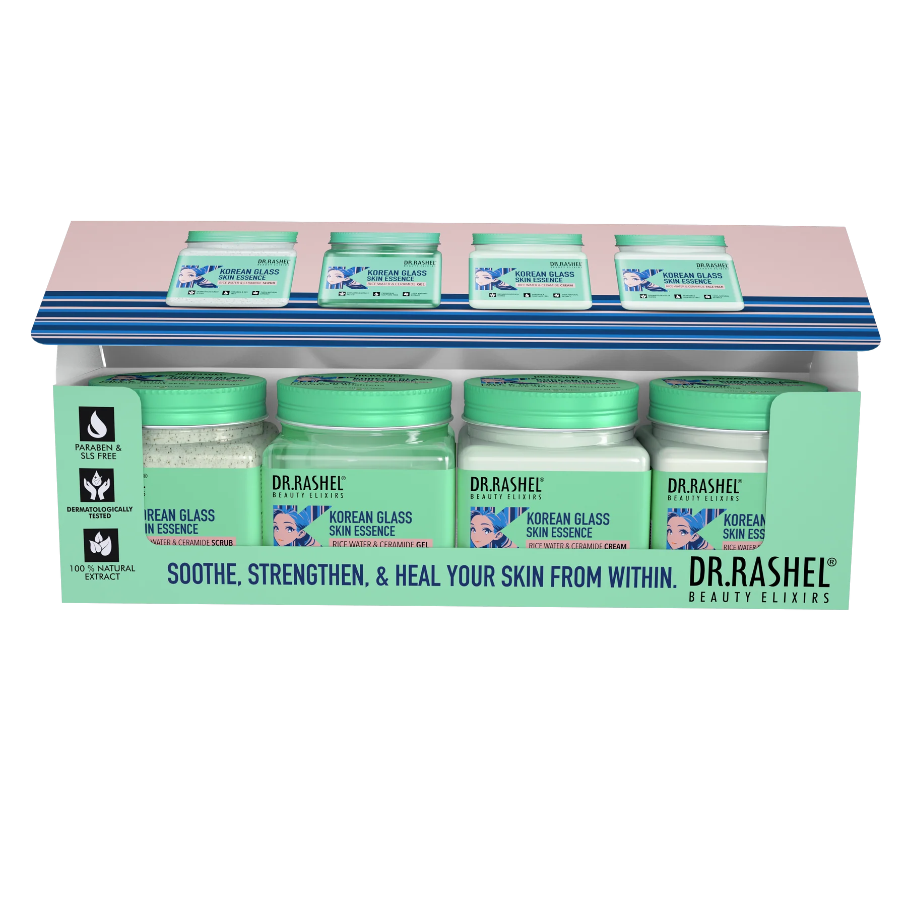 Dr. Rashel Korean Glass Skin Essence Pack of 4 (1520ml)