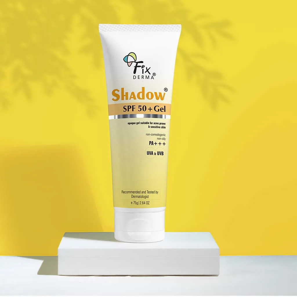Fix Derma  Shadow SPF 50+ Gel Sunscreen | Perfect For All-Season Sun Protection With SPF 50+
