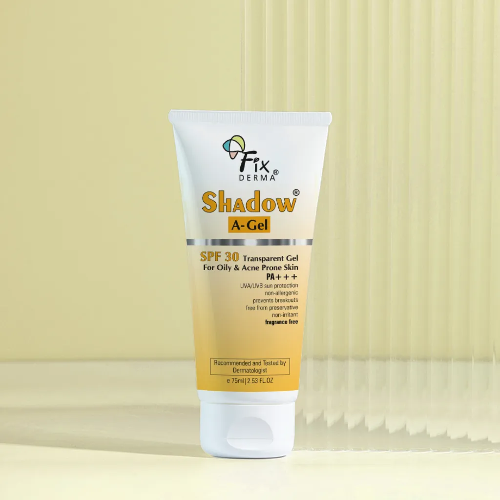 Fix Derma  Shadow Sunscreen A-Gel SPF 30 75ml | Transparent, Gel Based Sunscreen For Acne-Prone Skin