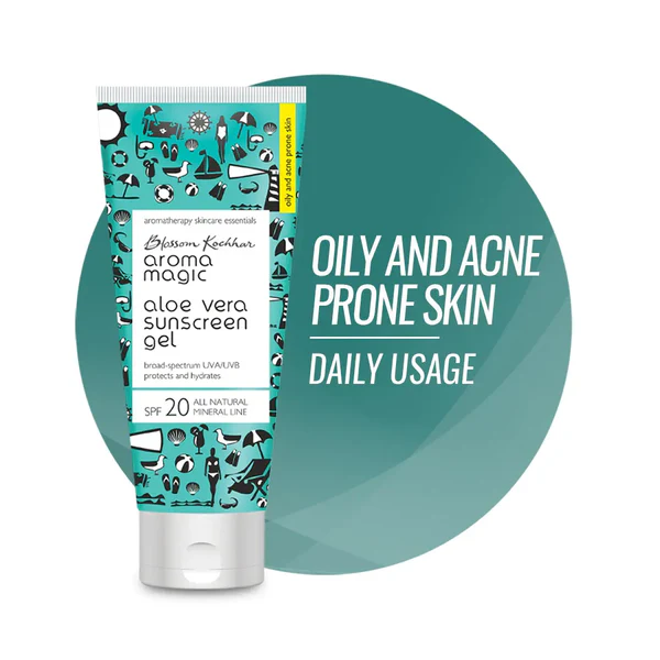 Aroma Magic  Aloe Vera Sunscreen Gel For Oily and Acne Prone Skin with SPF 20