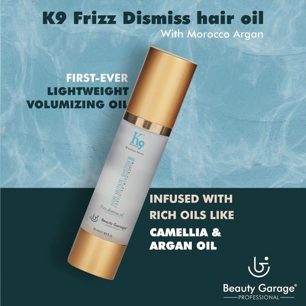 Beauty Garage Professional K9 Frizz Dismiss Oil Morocco Argan (50ml) - Image 4