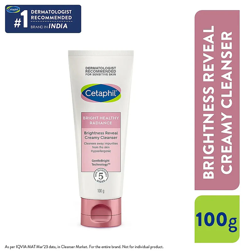Cetaphil Brightening Radiance Creamy Cleanser With Niacinamide Reduces Dark Spots Dermatologist Tested (100g)