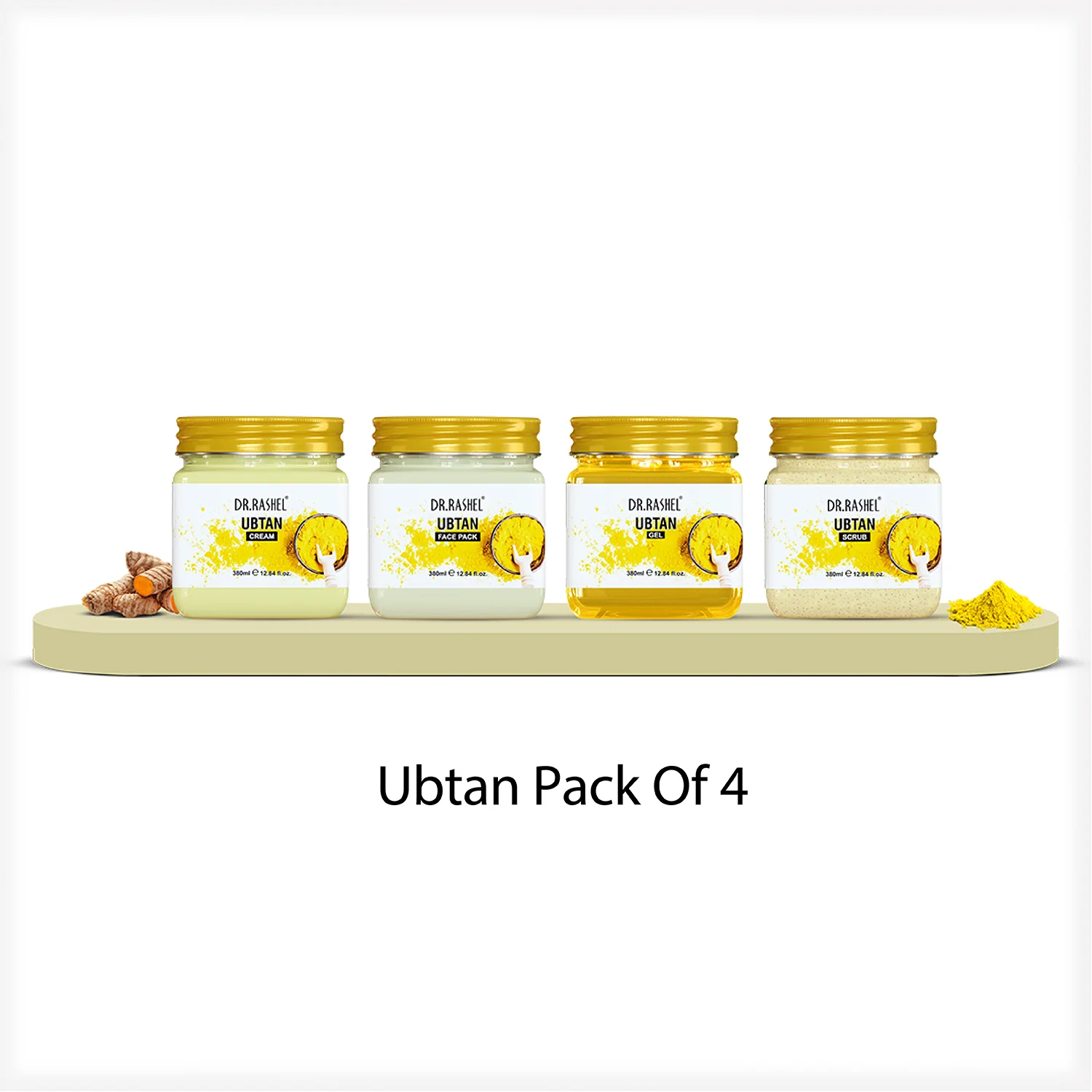 Dr. Rashel Ubtan Pack of 4 (scrub, Gel, Cream & Facepack) 1520ml