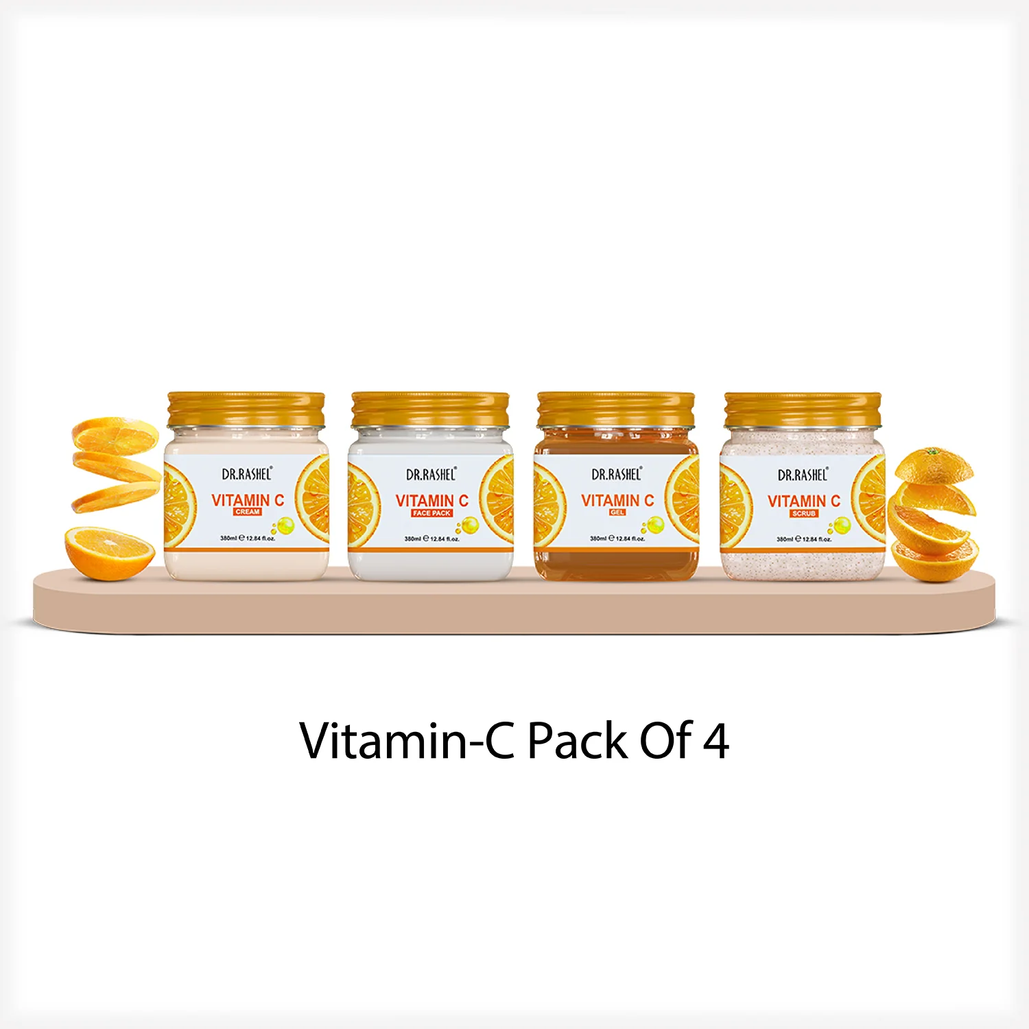 Dr. Rashel Vitamin C Pack of 4 (scrub, Gel, Cream & Facepack)