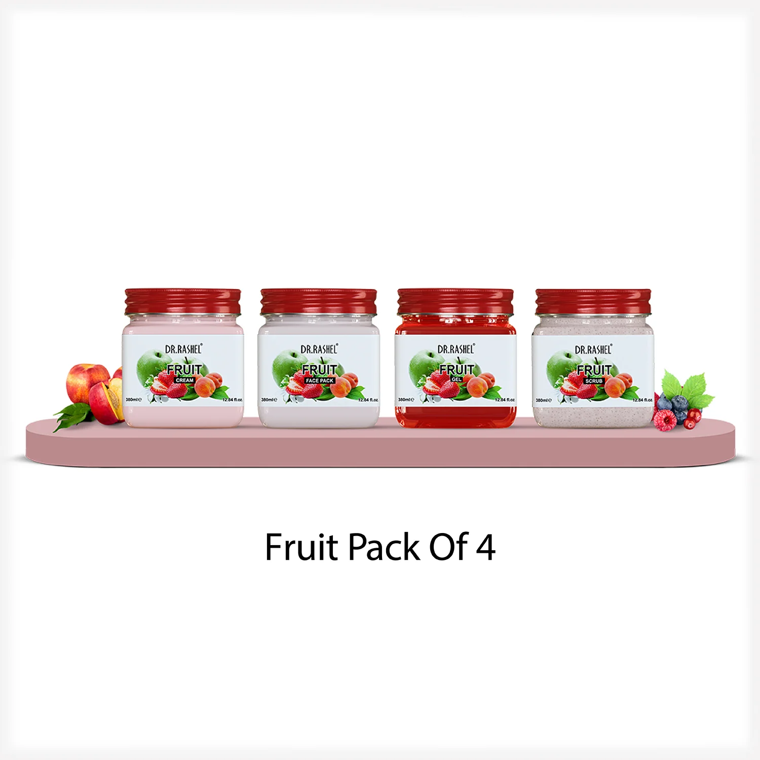 Dr. Rashel Fruit Pack of 4 (scrub, Gel, Cream & Facepack)  1520ml