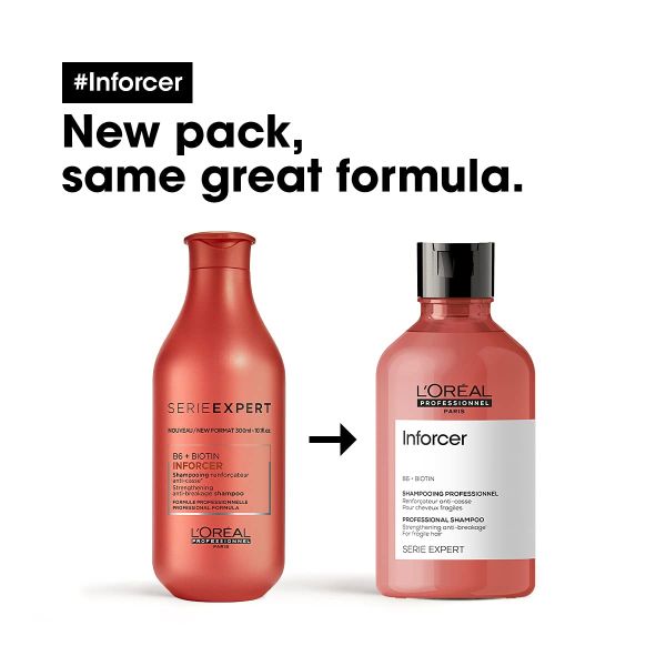 L'Oreal Professionnel Serie Expert Inforcer Strengthening Shampoo with Vitamin B6 & Biotin (300ml) - Image 2