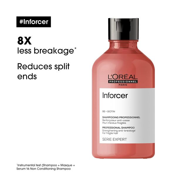L'Oreal Professionnel Serie Expert Inforcer Strengthening Shampoo with Vitamin B6 & Biotin (300ml) - Image 6