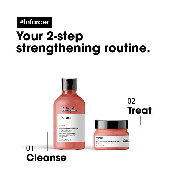 L'Oreal Professionnel Serie Expert Inforcer Strengthening Shampoo with Vitamin B6 & Biotin (300ml) - Image 4