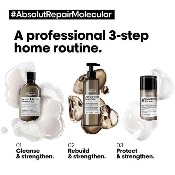 L'Oréal Professionnel Absolut Repair Molecular Deep Repairing Leave-In Cream For Damaged Hair (100ml) - Image 7