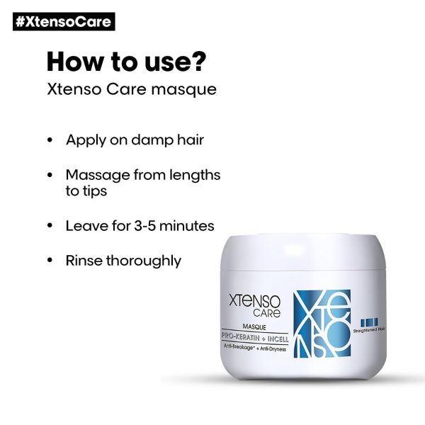 L'Oreal Professionnel X-Tenso Care Pro-Keratine Shampoo & Masque Combo (250ml + 196gm) - Image 3