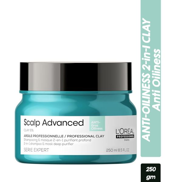 L'Oreal Professionnel Scalp Advanced Anti Oiliness in Deep Purifier Clay For Oily Scalp (250ml)