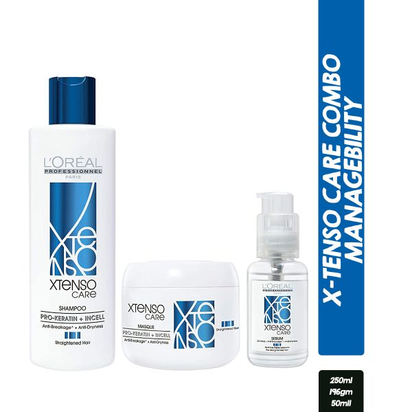 L'Oreal Professionnel Xtenso Care Pro-Keratin & Incell Shampoo + Masque + Serum ( Combo )