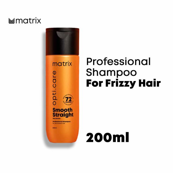 Matrix Mega Smooth Shampoo for Frizzy, Dry Unmanageable Hair, Defy Frizz for 4 Days (200ml)