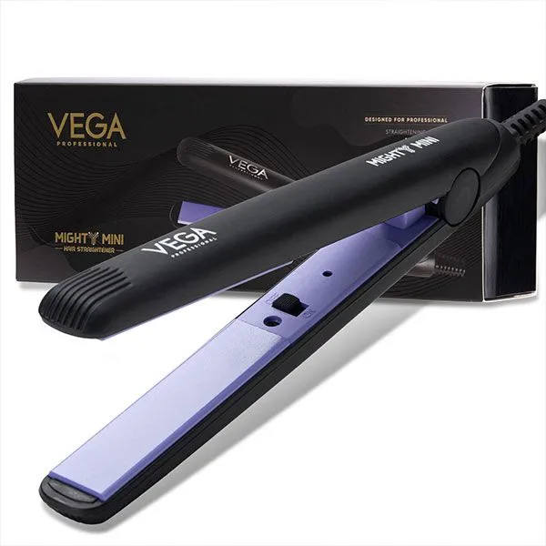Vega Professional Mighty Mini Hair Straightener - Black - VPVHS-10
