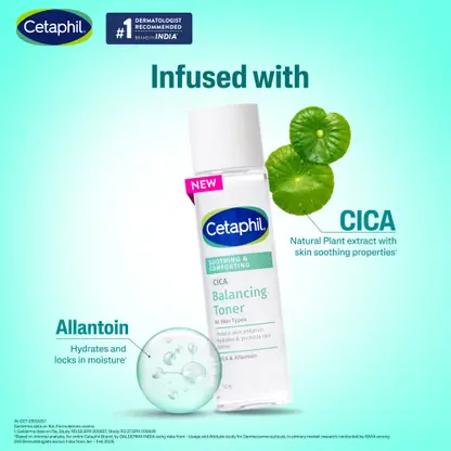 Cetaphil CICA Toner, Skin Barrier Protection, Reduces Irritation (150ml)