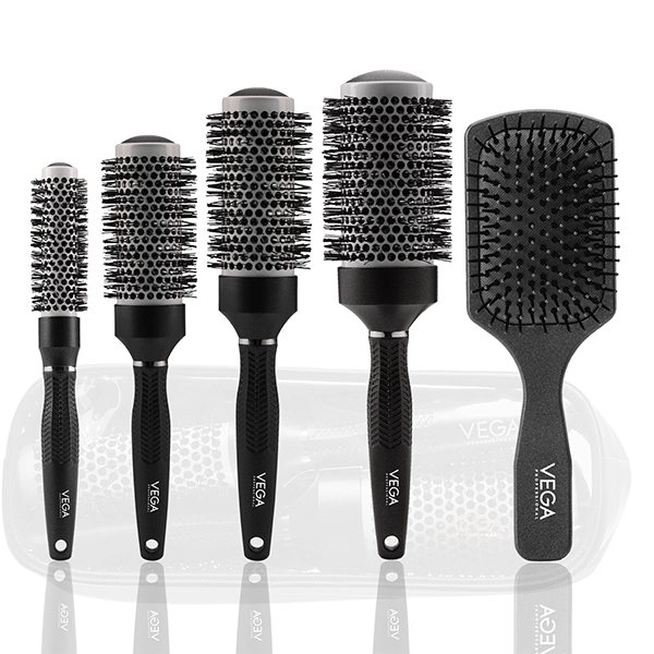 Vega Professional Ceramix Shine Hair Brush Set - 5 Brushes - VPPHB-16