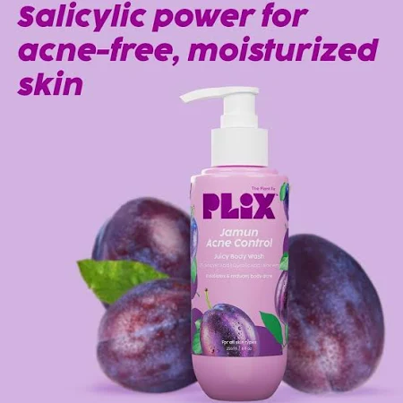 Plix Jamun 2% Salicylic Acid Body Wash For Body Acne, Bumpy Skin | For All Skin Types