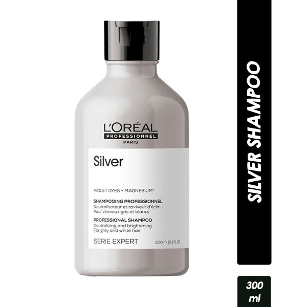 Skip to the beginning of the images gallery L'Oreal Professionnel Serie Expert Silver Shampoo (300ml)