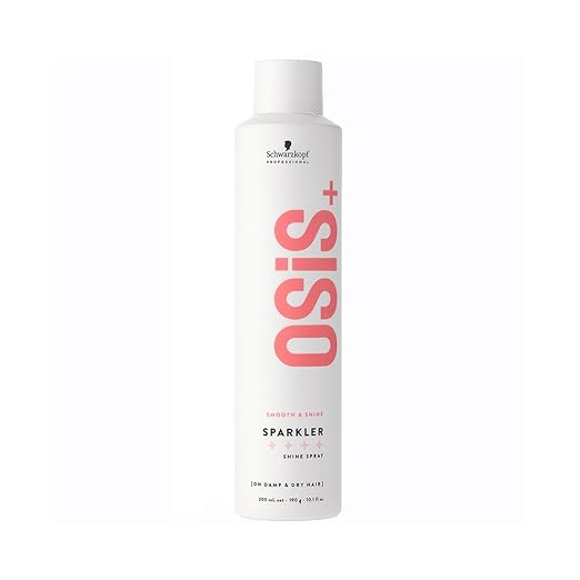 Schwarzkopf Professional OSiS+ Sparkler Shine Spray | Instant Shine & Lightweight Conditioning Spray for Men & Women | Anti-Frizz & Smooth Finish for All Hair Types (300 ML)