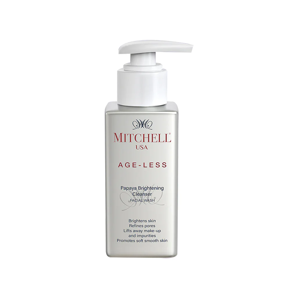 Mitchell USA AGE-LESS Papaya Brightening Cleanser - Natural Anti-aging Face Wash (100ml / 200ml)