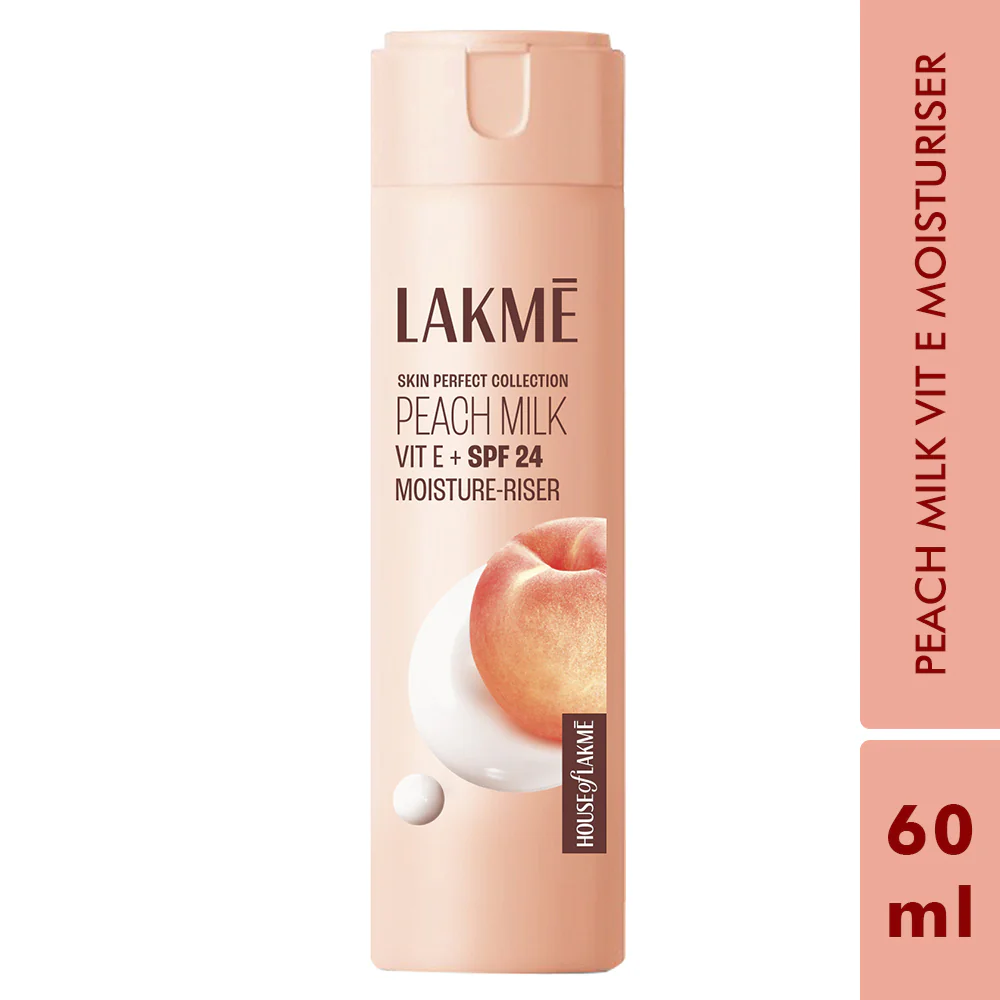 LAKMĒ PEACH CERAMIDE MOISTURIZER WITH SPF 24| FOR DRY SKIN, NORMAL SKIN & SENSITIVE SKIN 60ML