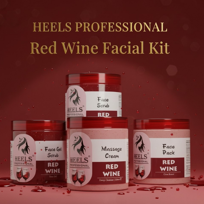 Heels Professional Red Wine Facial Kit