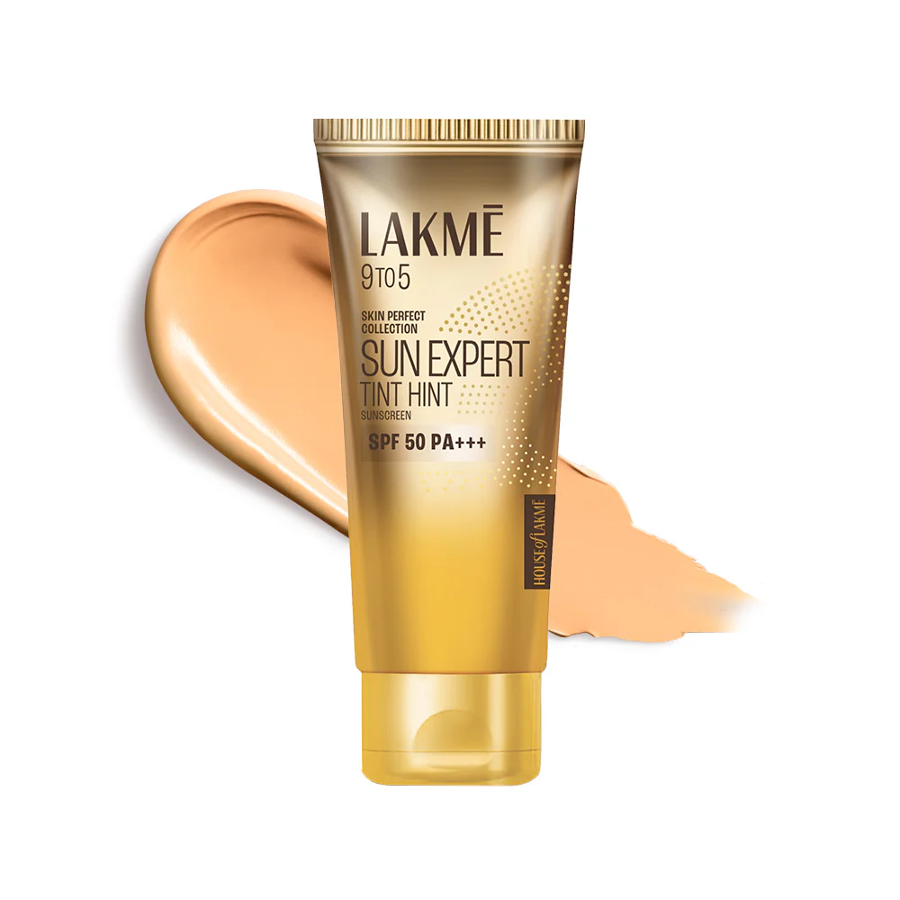 LAKMĒ SUN EXPERT TINTED SUNSCREEN SPF 50 PA +++ BROAD SPECTRUM UVA/B PROTECTION BLUE LIGHT PROTECTION NO WHITE CAST FOR ALL DRY, OILY, NORMAL SKIN MATTE FINISH 100 ML
