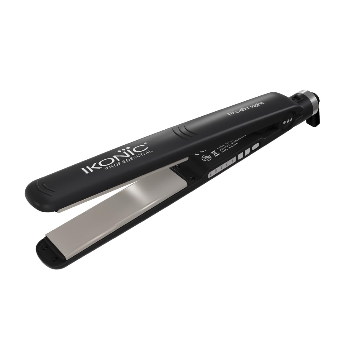 Ikonic Pro Straight Hair Straightener, Black| Floating Ceramic Plates