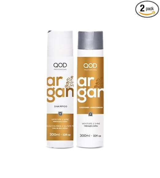 QOD Professional Argan Shampoo & Conditioner – 300ml (Combo of 2) | Sulphate free | Sodium Chloride free