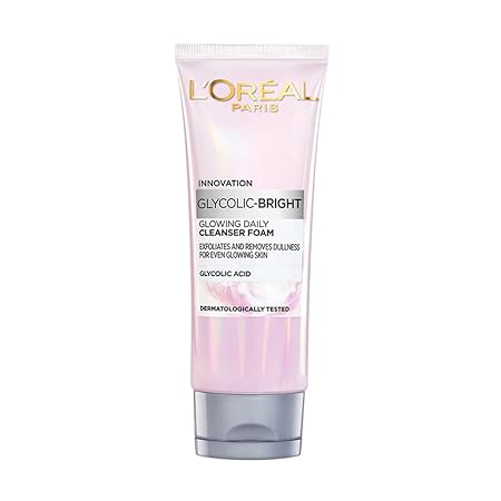 L'Oreal Paris Glycolic Bright Daily Foaming Face Cleanser, 100ml