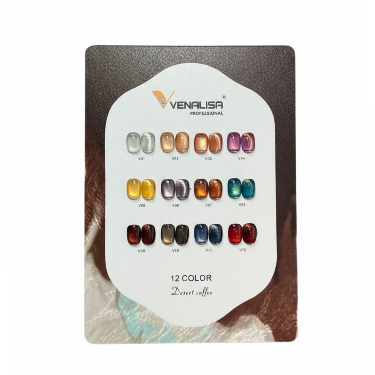 Venalisa Desert Coffe Cat eye Gel Polish 12 Pcs Set
