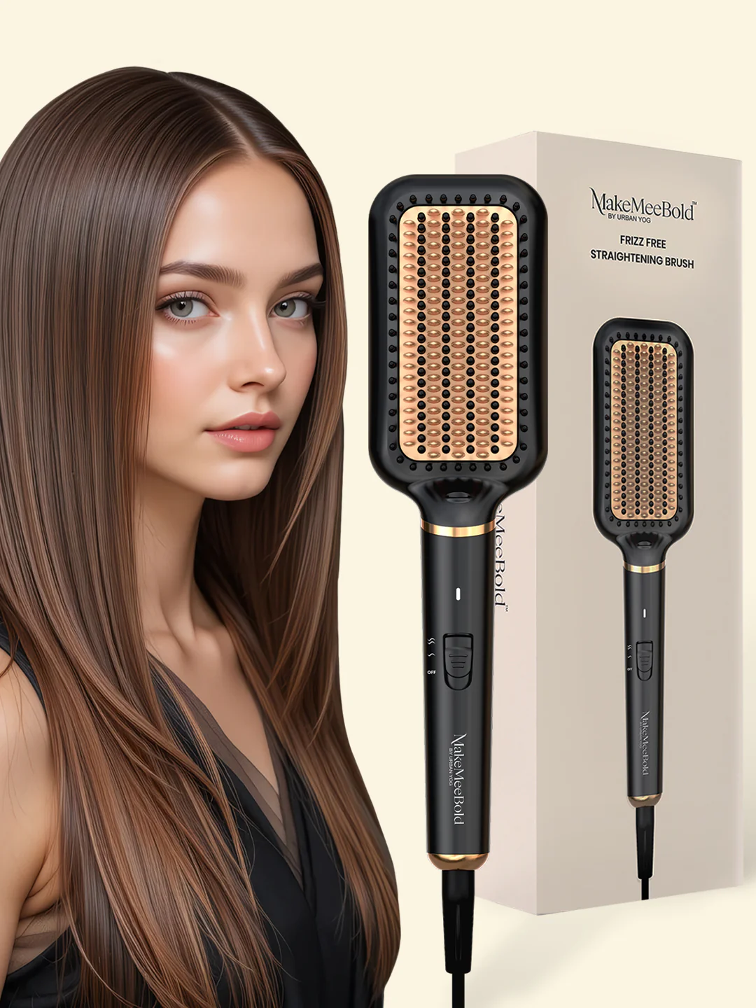 Makemeebold Make Mee Bold Frizz Free Straightening Brush for Hair