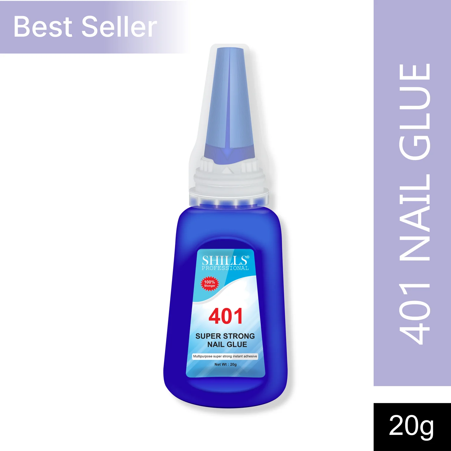 SP401_1512x1512 Shills Professional 401 Nail Glue – Strong Bond for Nail Tips, Acrylics & Press-On Nails | Quick-Dry Nail Adhesive - Image 1
